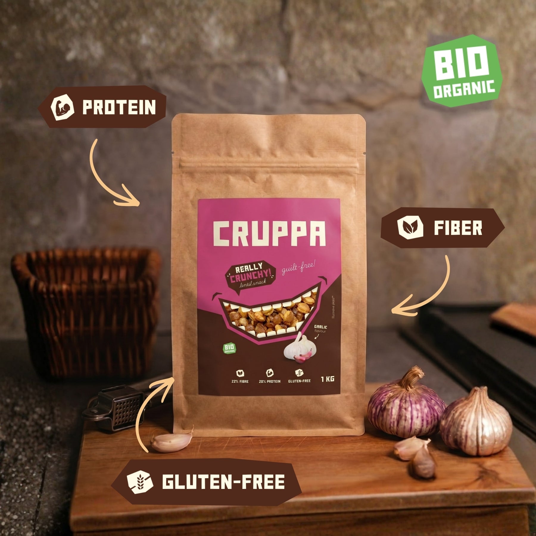CRUPPA - Czosnek BIO - 1 kg